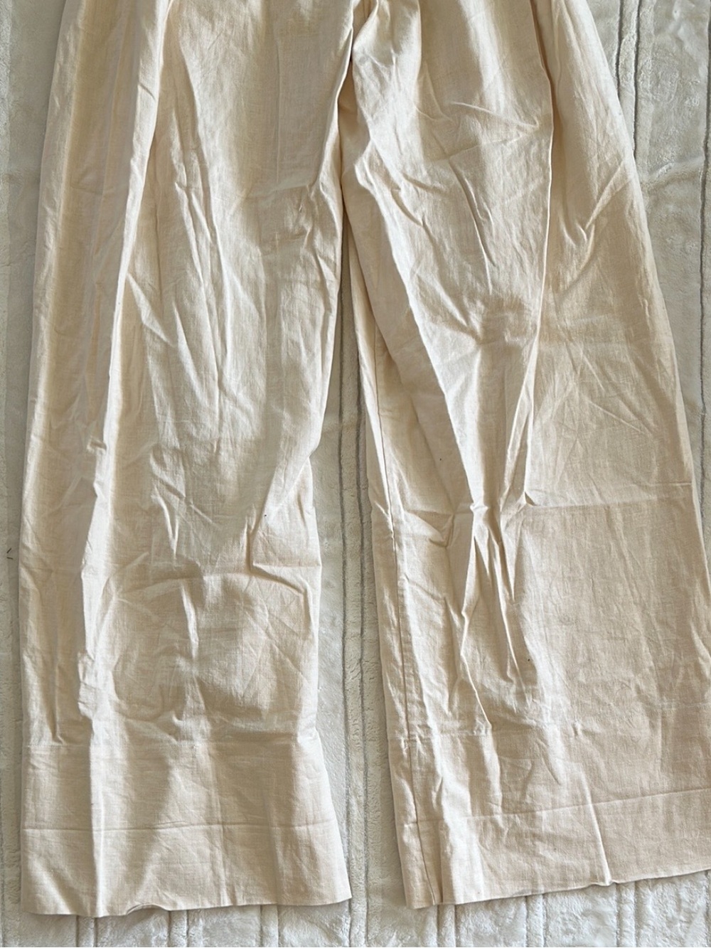 St. Agni Cream High-Rise Wide-Leg Trousers - Picture 9 of 10